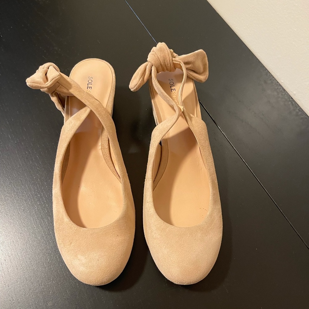 Round toe sueded “ballet slipper” - Picture 2 of 4